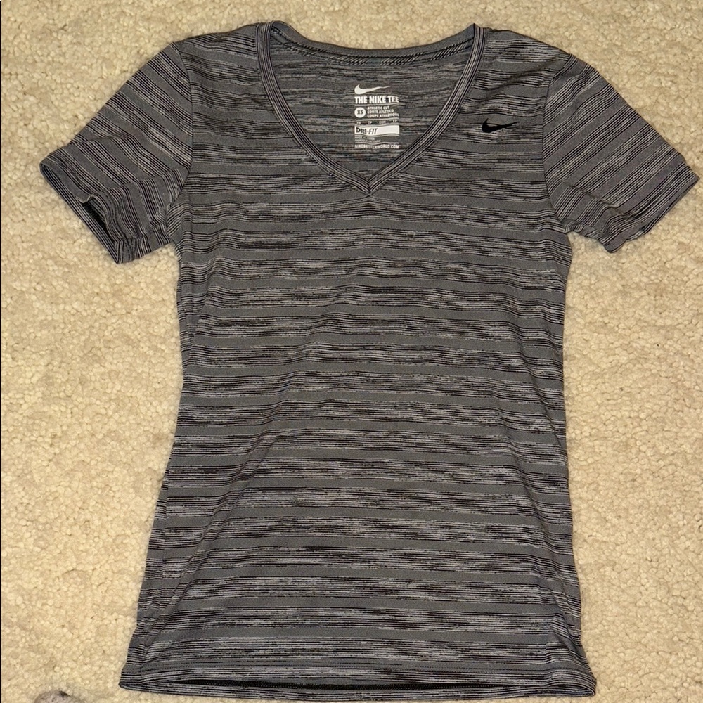Nike Women's Gray V-Neck Top